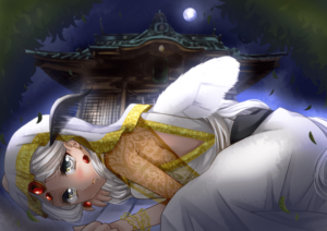 月夜の蚕影神社に現れた金色姫